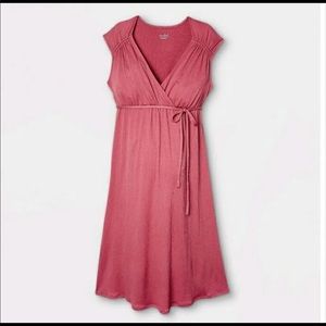 NWT Short Sleeve A-Line Maternity Dress - Color rose XS